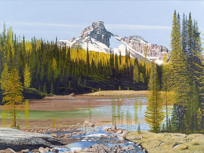 Painting - Cathedral Mountain and East Opabin Plateau