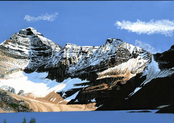 Painting - Lake McArthur and Mt Biddle