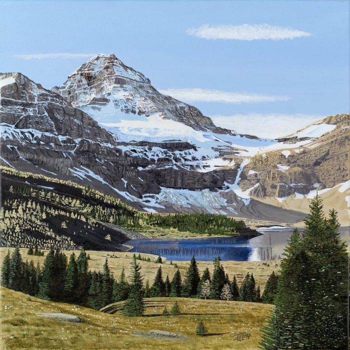 Painting - Mt Assiniboine and Magog Lake 1