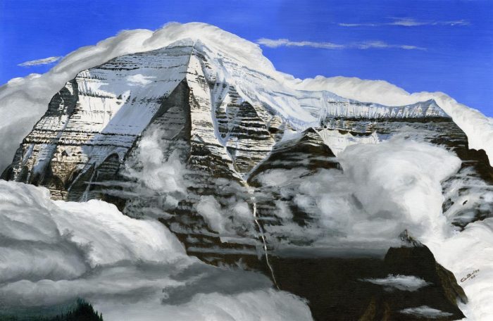 Painting - Mt Robson in the Clouds