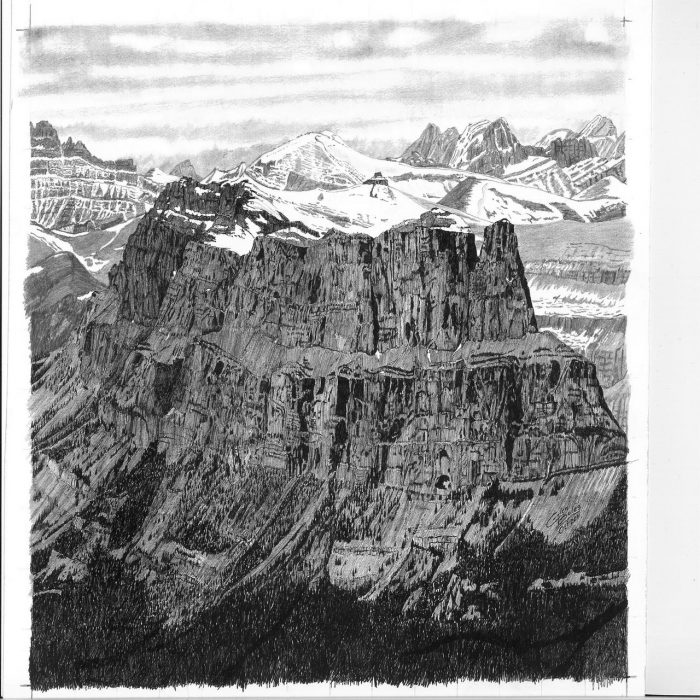 Drawing - Castle Mountain