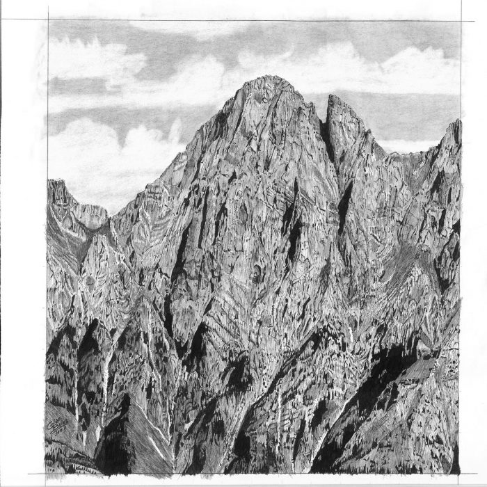 Drawing - Mt Blane