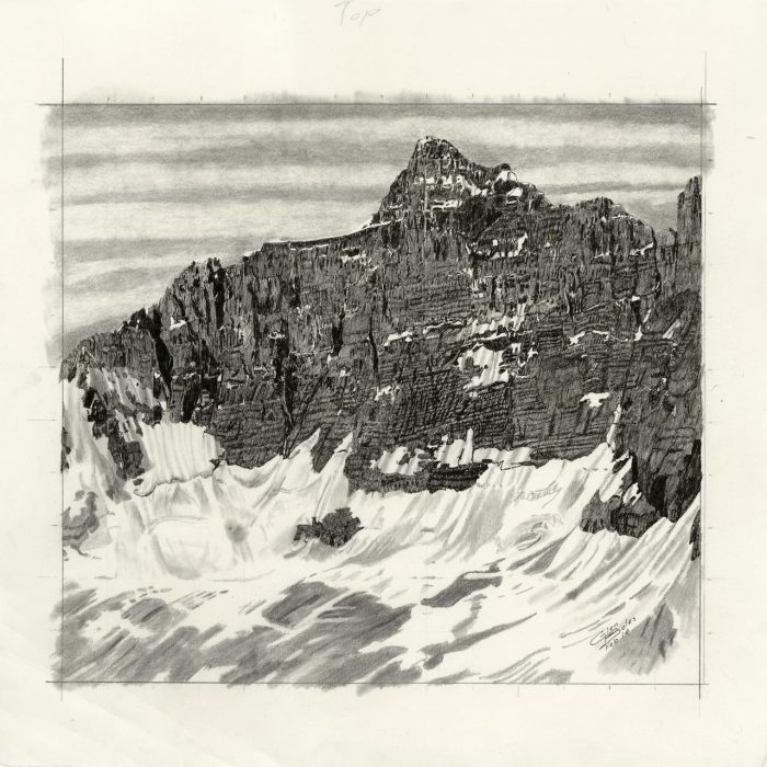 Drawing - Mt Hungabee 2