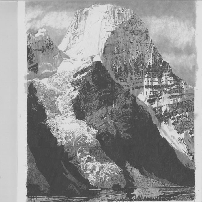 Drawing - Mt Robson 1